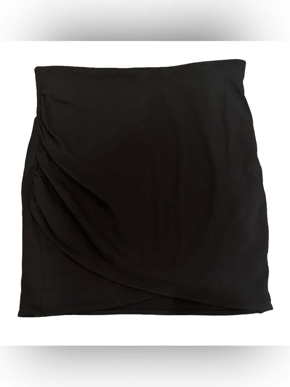 H&M Black Ruched Mini Skirt Size M